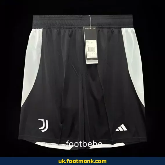Juventus 2024-2025 black football shorts.