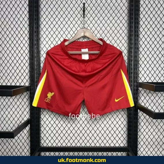 Liverpool 2024 2025 red football shorts.