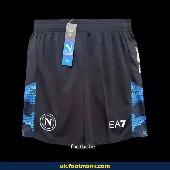 Naples 2024-2025 royal blue football shorts.