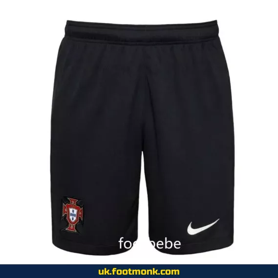 Portugal Euro 2024 black football shorts.