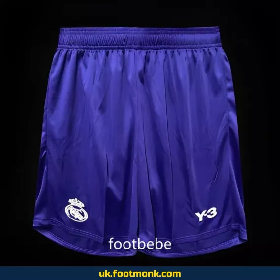 Real Madrid Y3 2024-2025 violet football shorts.