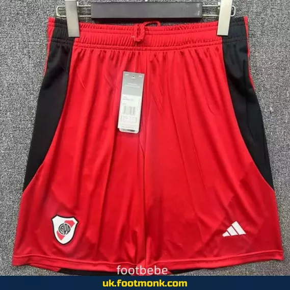 River Plate 2025 third red football shorts.