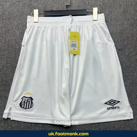 Santos football shorts 2025 2026 white.