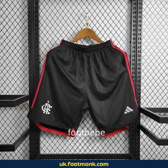 Flamengo away black football shorts 2024 2025.