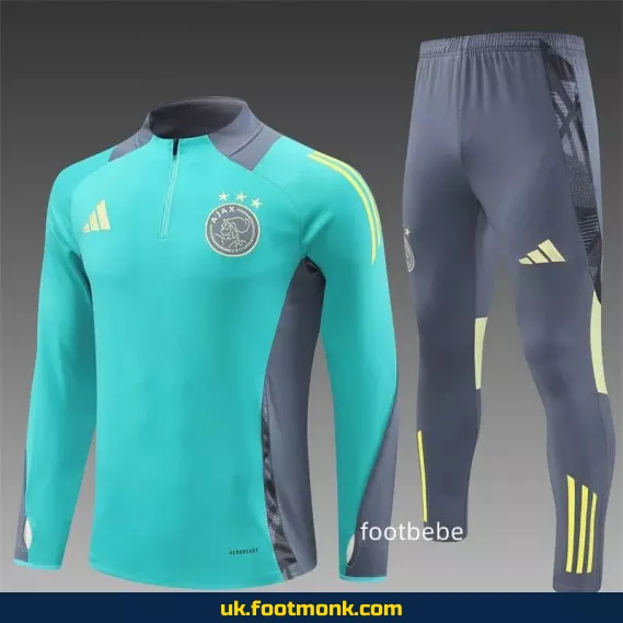 Ajax 2024 2025 half-zip blue tracksuit.