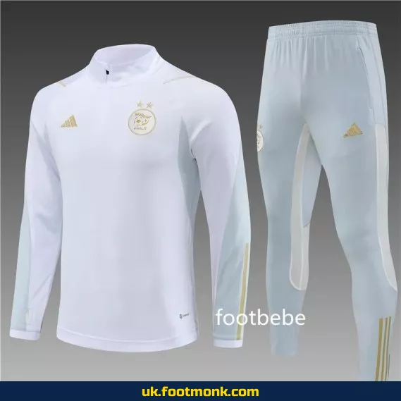 Algeria tracksuit 2023 2024 half-zip white.