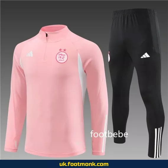 Algeria tracksuit 2023 2024 half-zip pink.