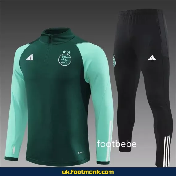 Algeria tracksuit 2023 2024 half-zip green.