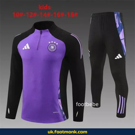 Germany tracksuit kids 2024 2025 half-zip purple.