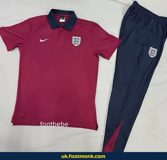 England tracksuit 2025 2026 red Polo.