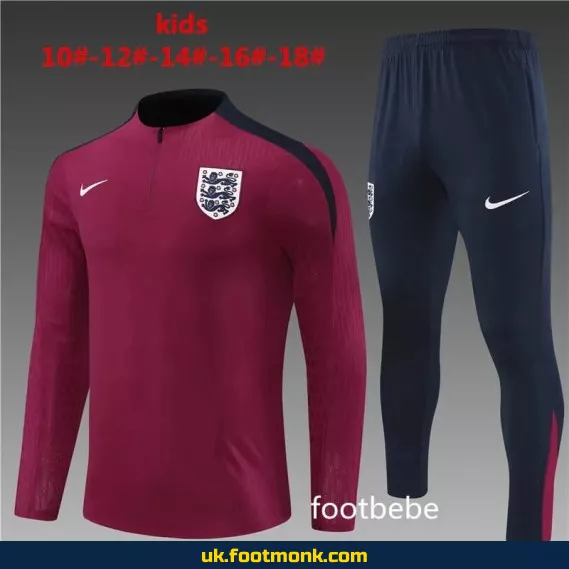 England tracksuit child 2024 2025 red.