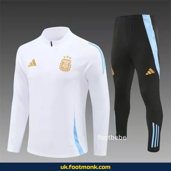 Argentina 2024 2025 half-zip tracksuit White.