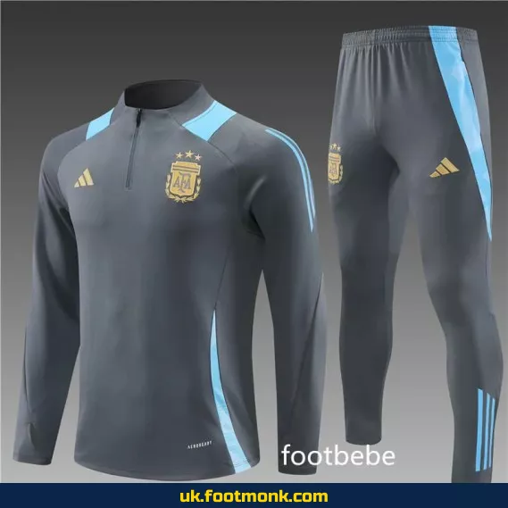 Argentina tracksuit 2024 2025 half-zip dark gray.
