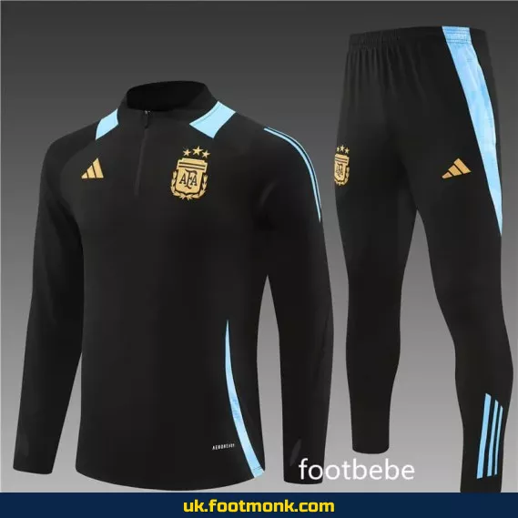 Argentina 2024 2025 half-zip black tracksuit.