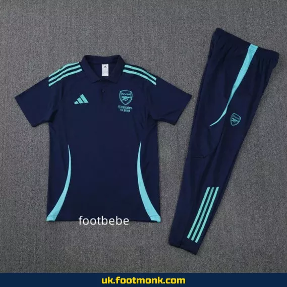 Arsenal 2025 2026 royal blue tracksuit Polo.