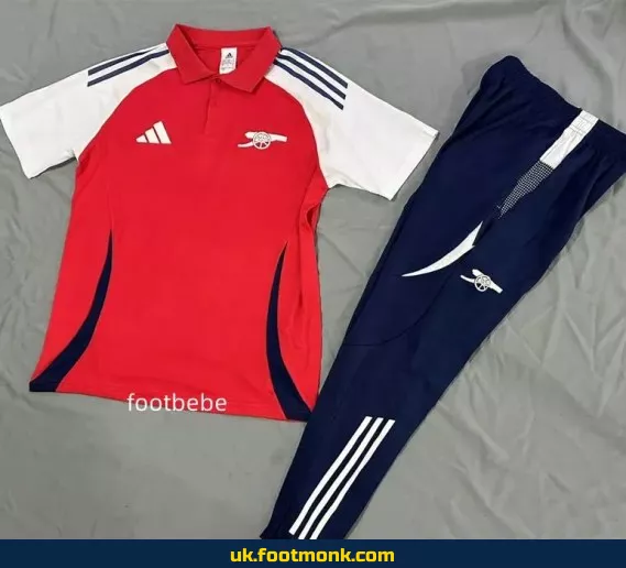 Arsenal 2025 2026 red tracksuit Polo.