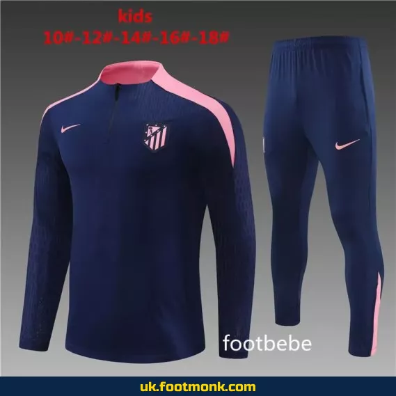 Athletic Madrid children's tracksuit 2024 2025 royal blue.
