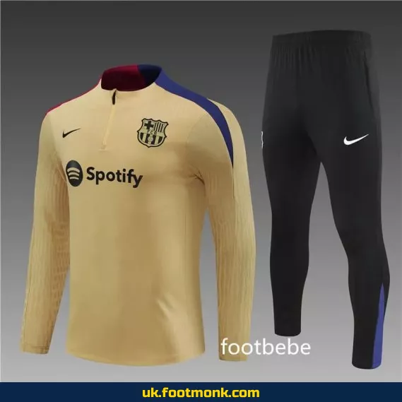 Barcelona tracksuit 2024 2025 gold.