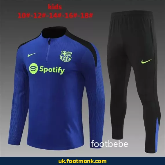 Barcelona Children's Tracksuit 2024 2025 blue.