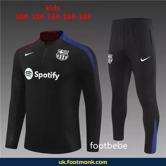 Barcelona children's tracksuit 2024-2025 black.