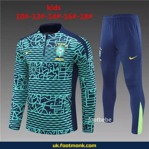 Brazil tracksuit child 2024 2025 blue lake.