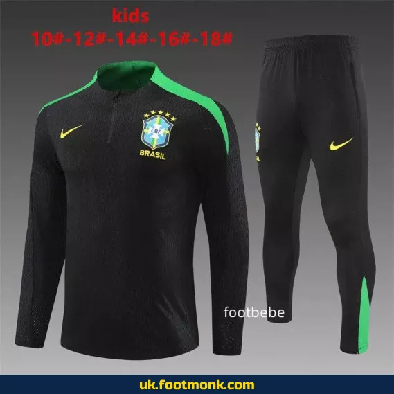 Brazil tracksuit kids 2024 2025 black.
