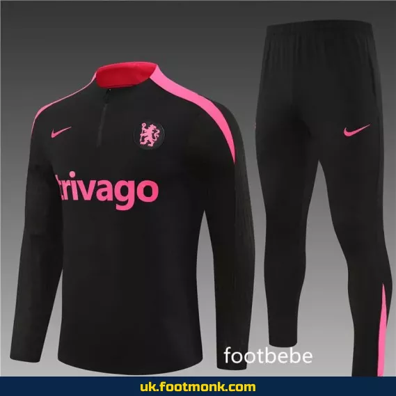 Chelsea 2024 2025 black tracksuit.