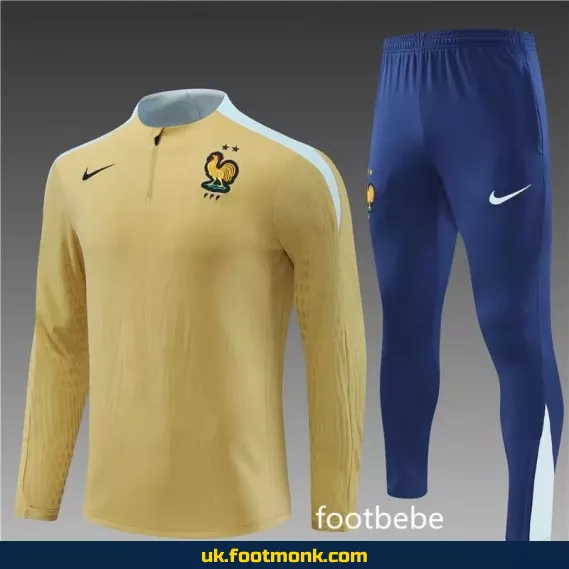 France Team Tracksuit 2024 2025 gold.