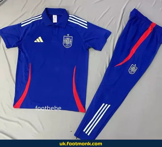 Spain 2025 2026 blue tracksuit Polo.