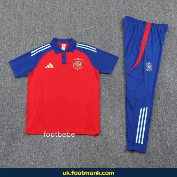 Spain 2025 2026 red tracksuit Polo.