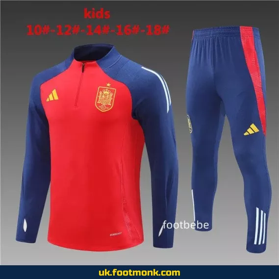 Spain children's tracksuit 2024 2025 red.