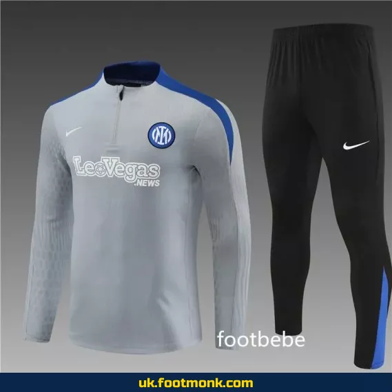 Inter Milan 2024 2025 light gray tracksuit.