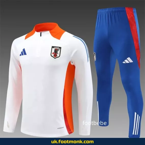 Japan 2024 2025 half-zip tracksuit White.