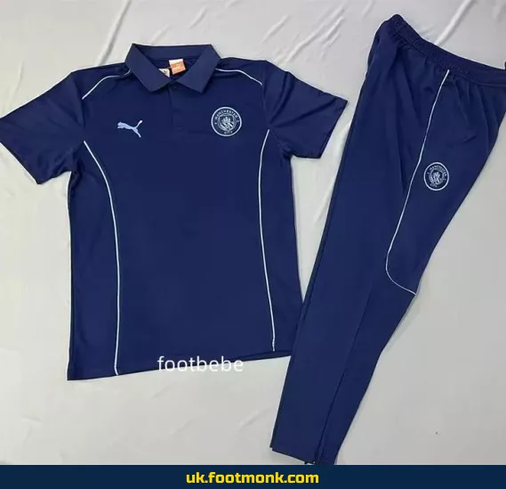 Manchester City 2025-2026 Royal Blue Tracksuit Polo.
