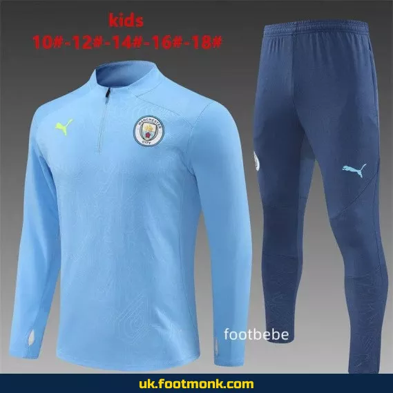 Manchester City children's tracksuit 2024-2025 blue.