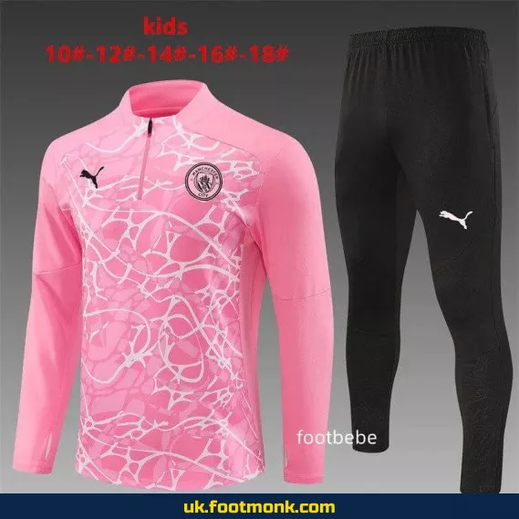 Manchester City children's tracksuit 2024-2025 pink.
