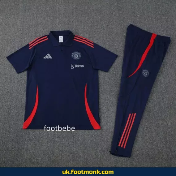 Manchester United tracksuit 2025 2026 Royal blue Polo.