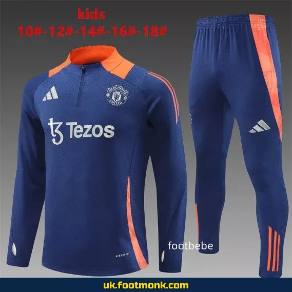 Manchester United children's tracksuit 2024-2025 royal blue.