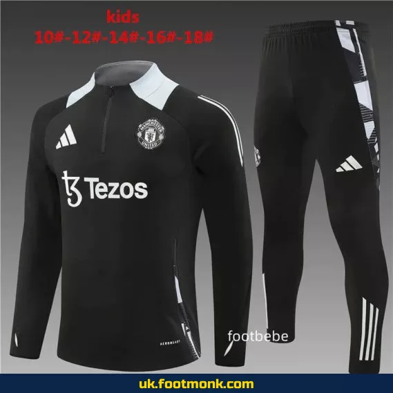 Manchester United children's tracksuit 2024-2025 black.