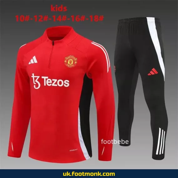 Manchester United children's tracksuit 2024-2025 red.