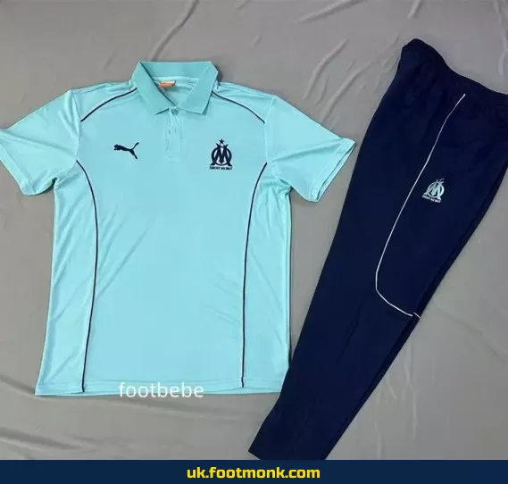 Marseille tracksuit 2025 2026 blue polo.