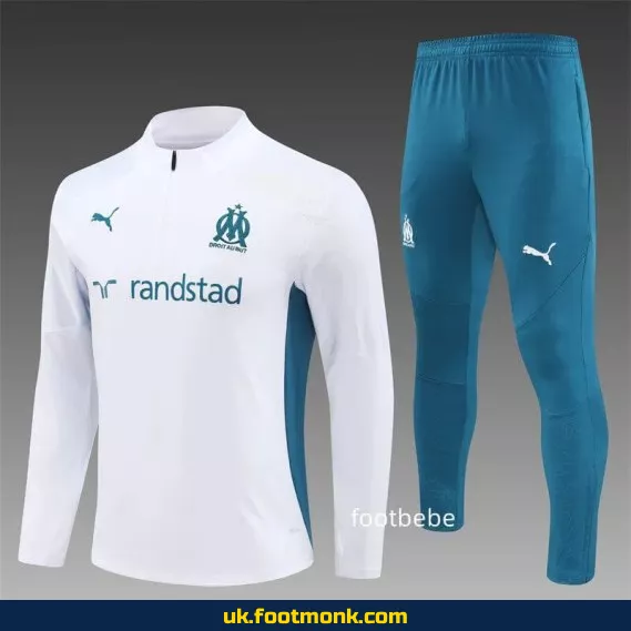 Marseille tracksuit 2024 2025 half-zip White.