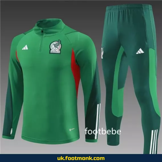 Mexico 2023 2024 half-zip green tracksuit.