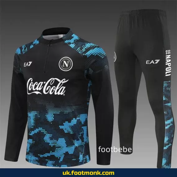 Naples 2024 2025 half-zip black tracksuit.