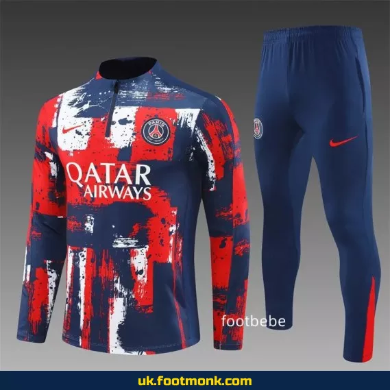 PSG tracksuit 2024 2025 red blue.