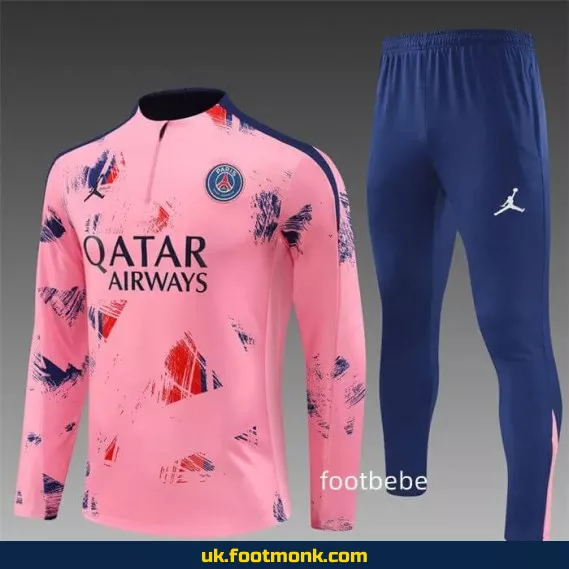 PSG Jordan 2024 2025 rose camouflage tracksuit.