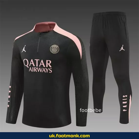 PSG Jordan tracksuit 2024-2025 black pink.