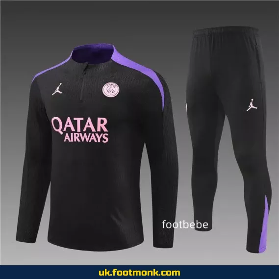 PSG Jordan tracksuit 2024-2025 black purple.