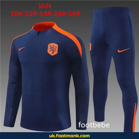 Royal blue Netherlands children's tracksuit 2024 2025.