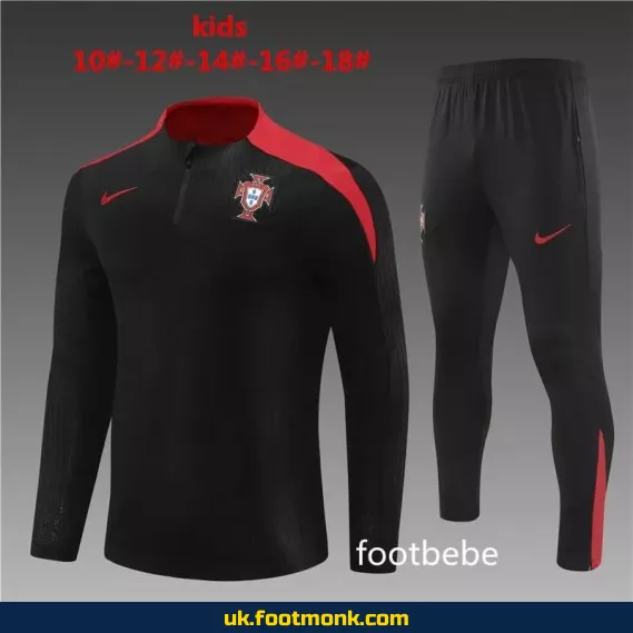 Portugal tracksuit kids 2024 2025 black.